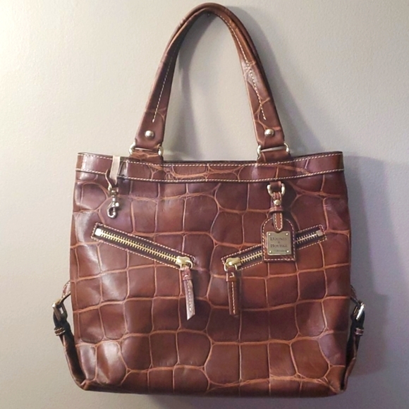 Dooney&bourke croc edition leather bag, - Picture 1 of 5